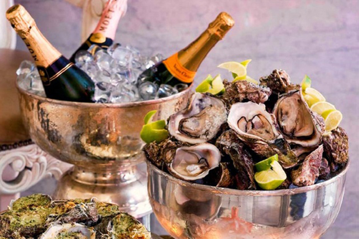 Oyster and champagne tasting